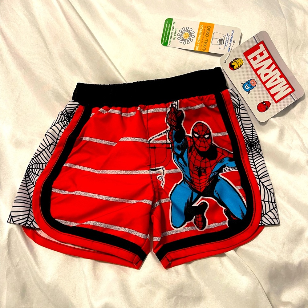 Marvel Spider-Man swim shorts trunks NWT 12M